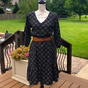 MATA TRADERS 100% Cotton Dress Fair Trade Long Sleeve Woven Artisan Sz Medium